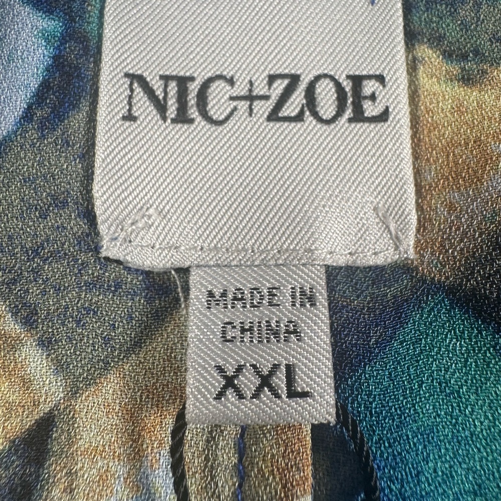 Nic+Zoe Women’s Wave Links Loren Long Sleeve Blue Shirtdress SZ XXL - Picture 10 of 14